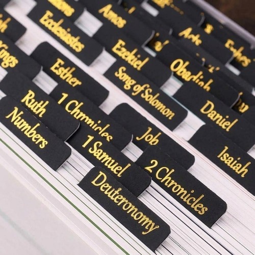 Schede bibbia lamina oro - bibbia, in